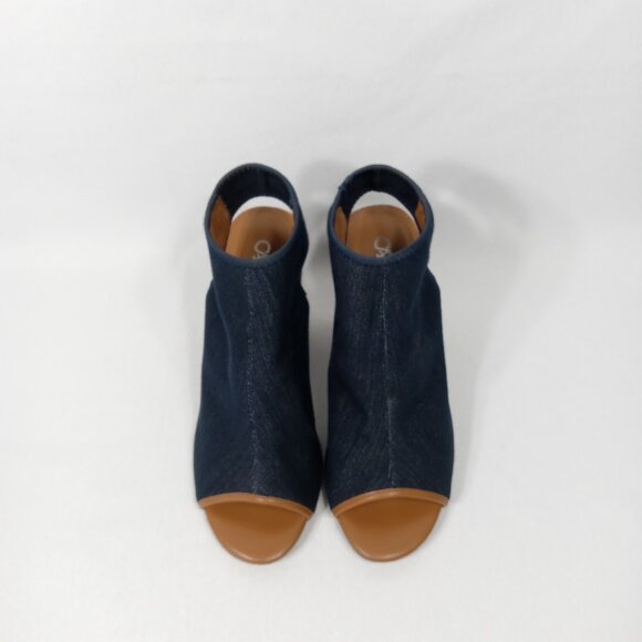 CATO Navy Blue Jean Denim Look Open-Toe Sandals Womens Size 8 - Picture 4 of 16